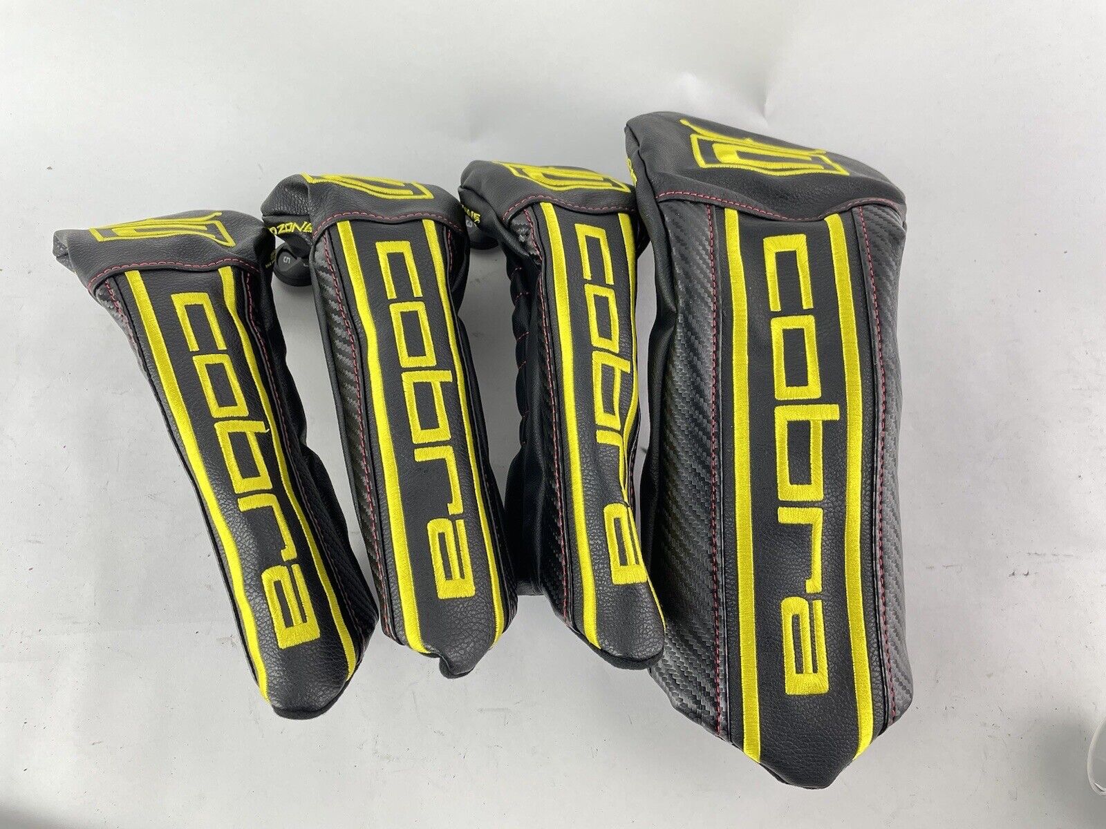 Cobra Speedzone Driver/Fairway Headcover Set (4) Headcovers Only /Black /Yellows